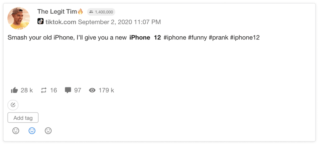 A prank about throwing away an old iPhone