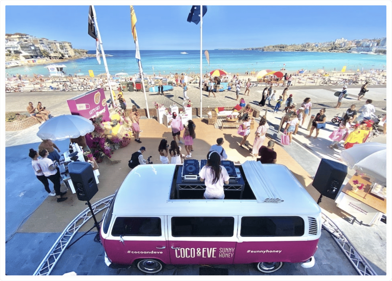 Brand activation of a beauty brand Coco & Eve