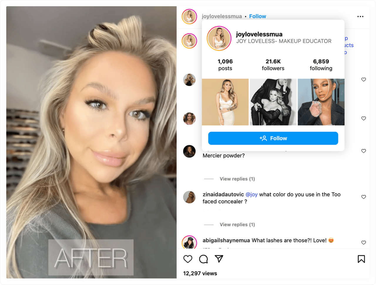 A micro influencer talks about her daily care routine on Instagram