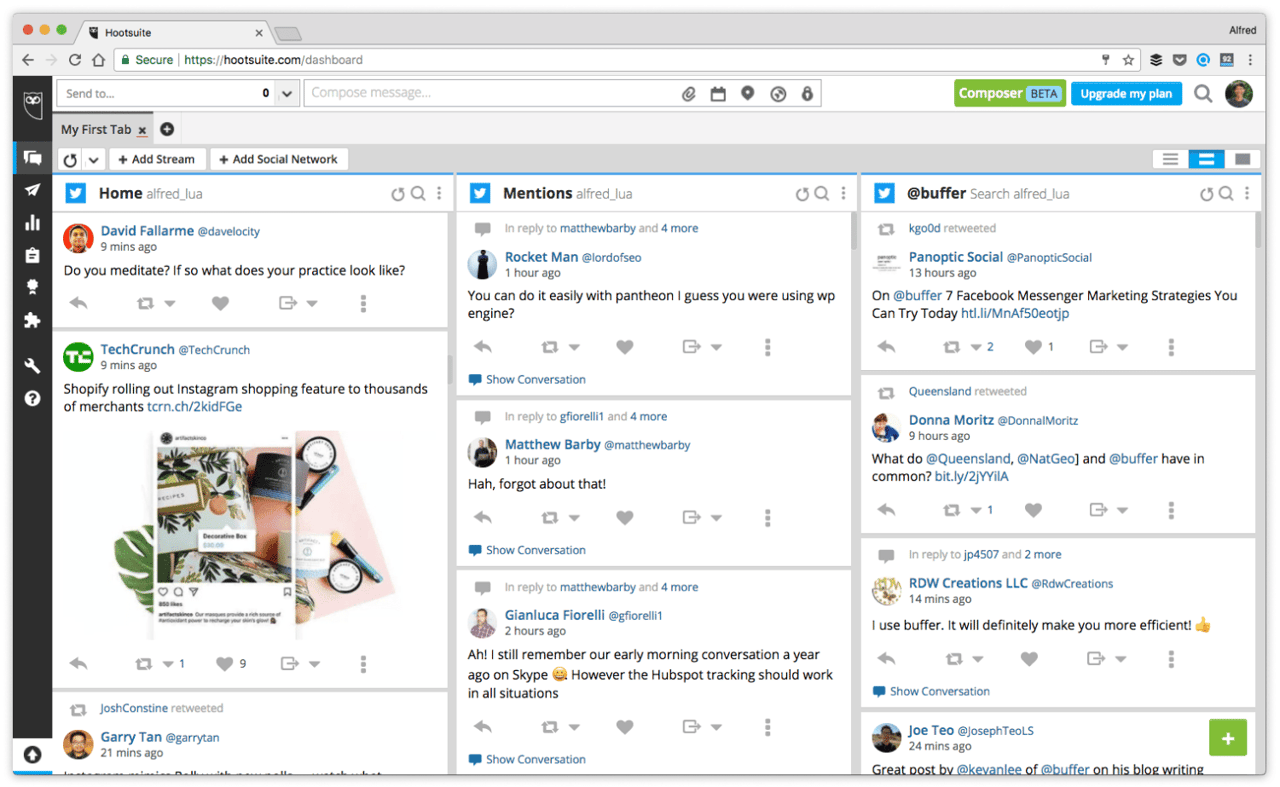 Hootsuite Dashboard