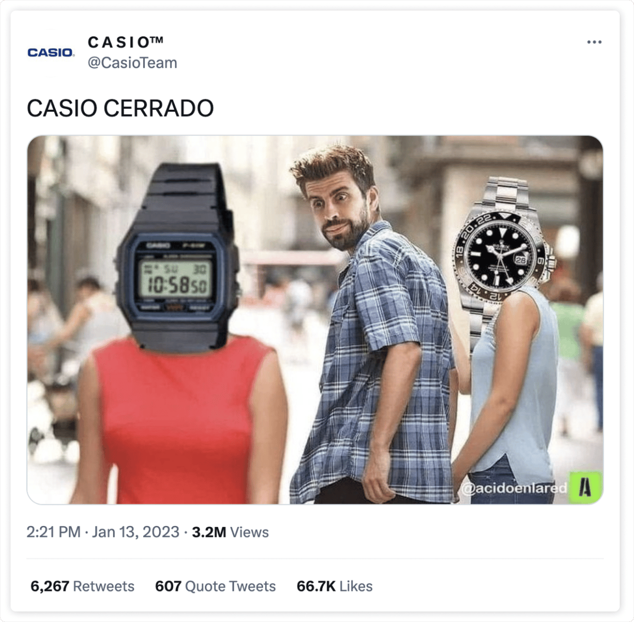 Pique and casio