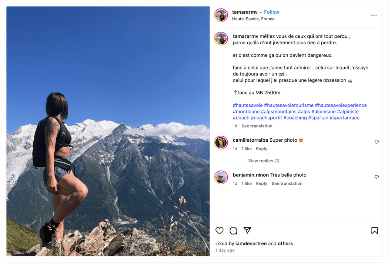A person wears McKinley on Instagram and posts to their relevant target audience