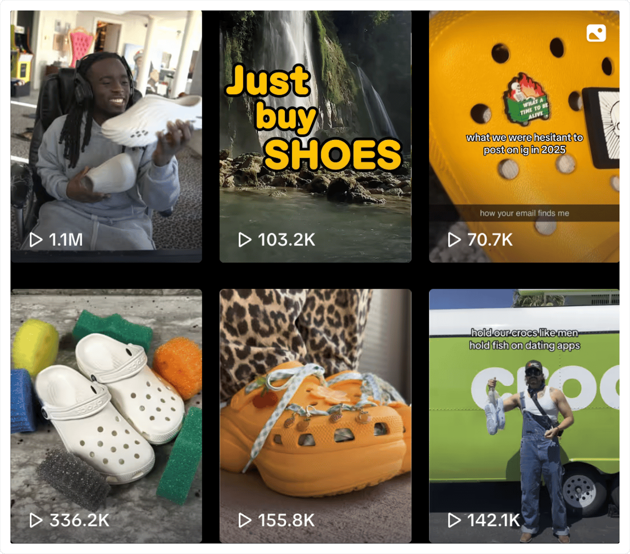 Crocs videos on TikTok