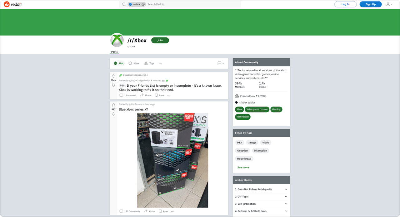 Xbox on Reddit 