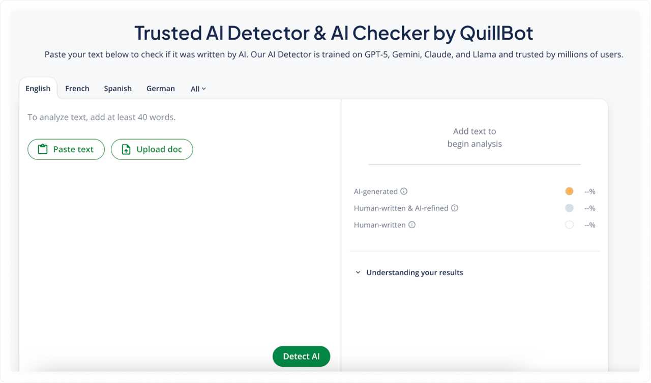 QuillBot AI Detector 