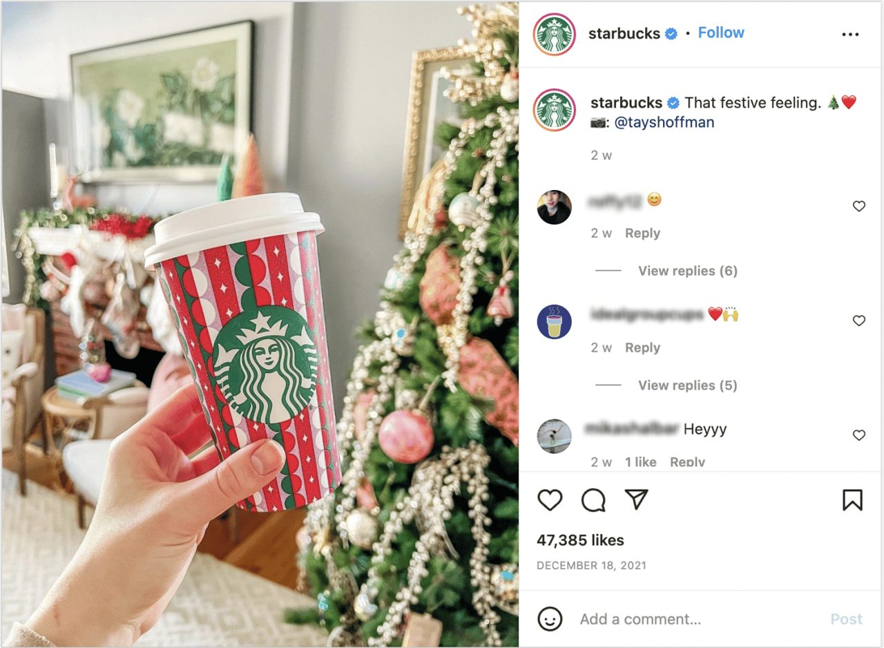 starbucks posting customer's photos