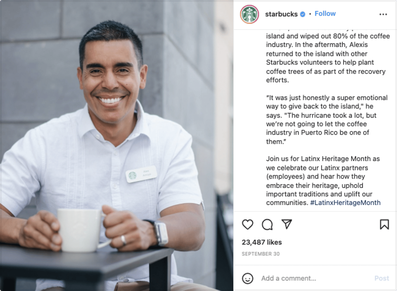 starbucks joins heritage months