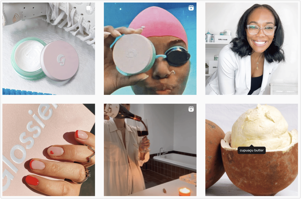 instagram glossier