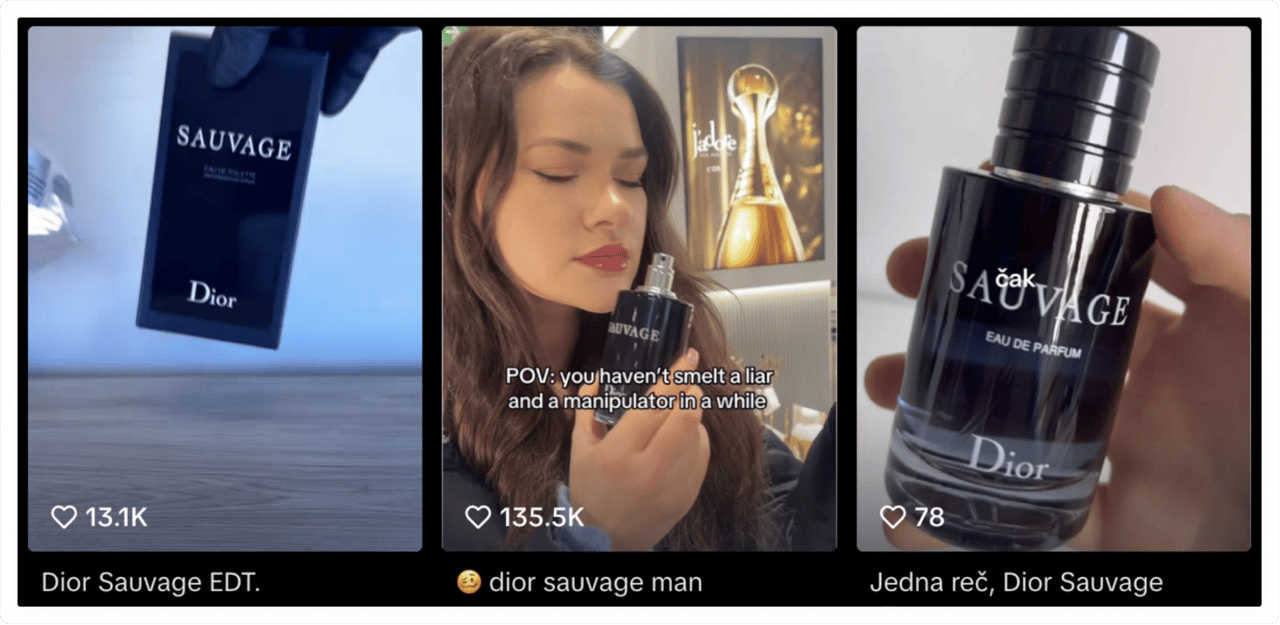 #DiorSauvage marketing efforts paid off on TikTok
