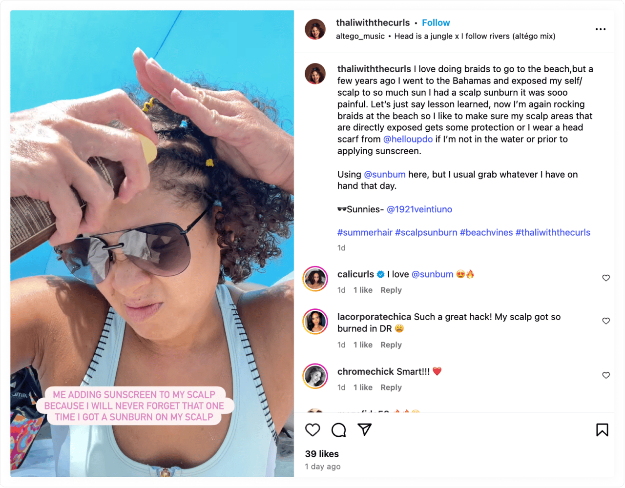An Instagram account with only 3k followers is a good brand ambassador choice for Sunbum