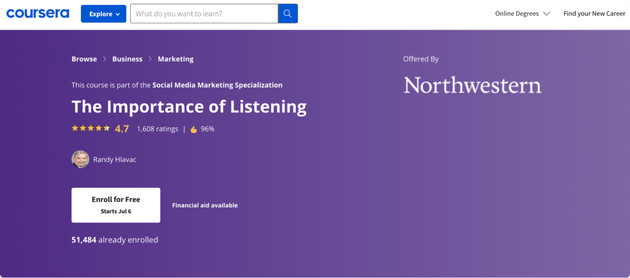 The Importance of Listening by Coursera