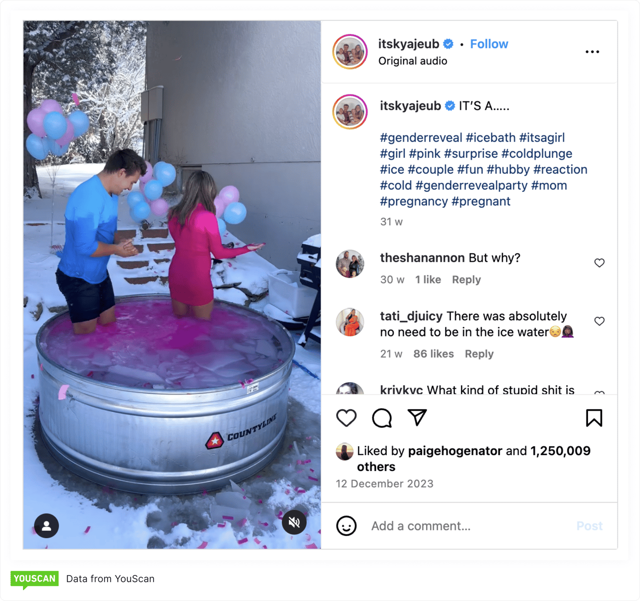 Also people that use ice baths to celebrate important milestones