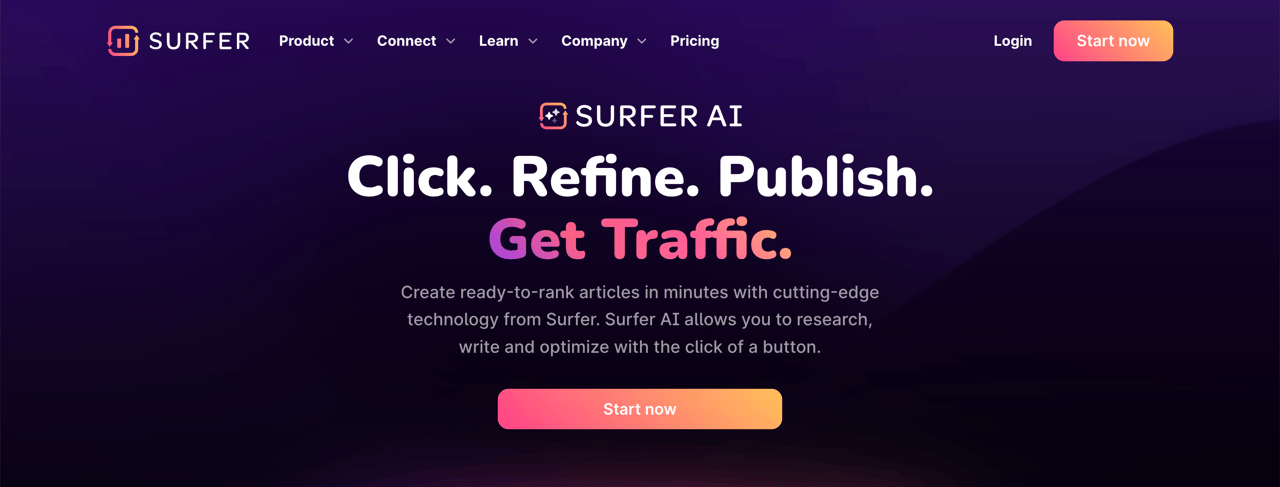 surferseo AI tool
