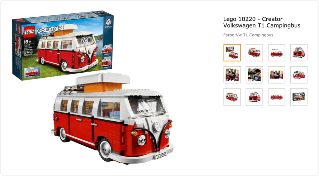 Пример продукции Lego